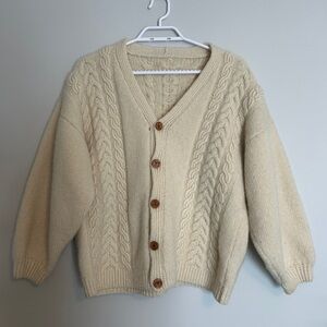 Vintage hand knit wool cardigan
